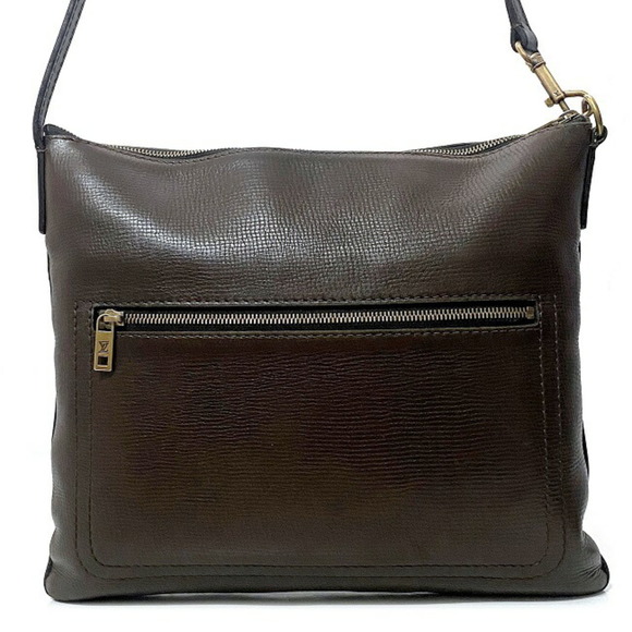 LOUIS VUITTON Shoulder Bag Sack Pla Brown Cafe Utah Leather - Picture 3 of 10